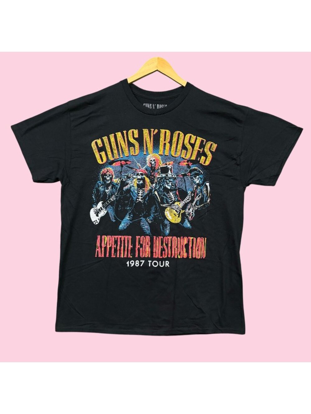 Guns N’ Roses Appetite For Destruction 1987 Tour Rock Band Tee XL